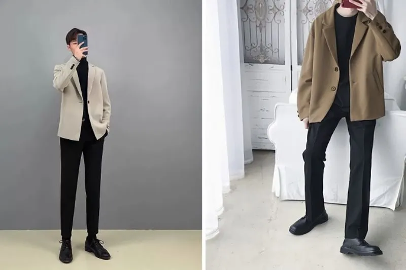 Phối áo blazer với quần âu